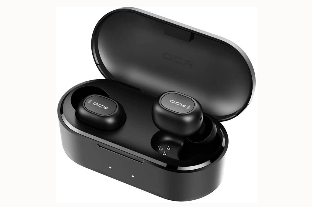 Homscam QCY Auriculares in-Ear con caja de carga