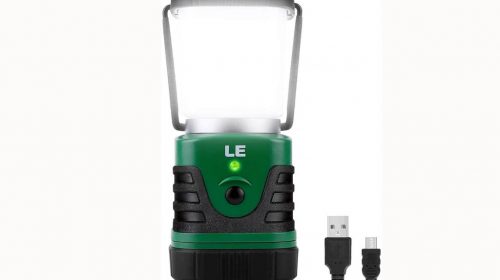 Lámpara de camping LE de 1000 lm con batería recargable y 4 modos regulables